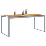 Garden Dining Table Grey 180 x 90 x 75 cm