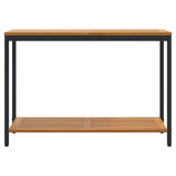 Outdoor Table with Storage Natural and black 110 x 35 x 75 cm