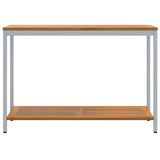 Outdoor Table with Storage Natural and grey 110 x 35 x 75 cm