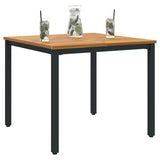 Outdoor Table Natural and Black 90 x 90 x 75 cm