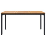 Outdoor Tables Natural and black 150 x 90 x 75 cm