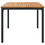 Outdoor Tables Natural and black 150 x 90 x 75 cm