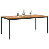 Outdoor Tables Natural and black 180 x 90 x 75 cm