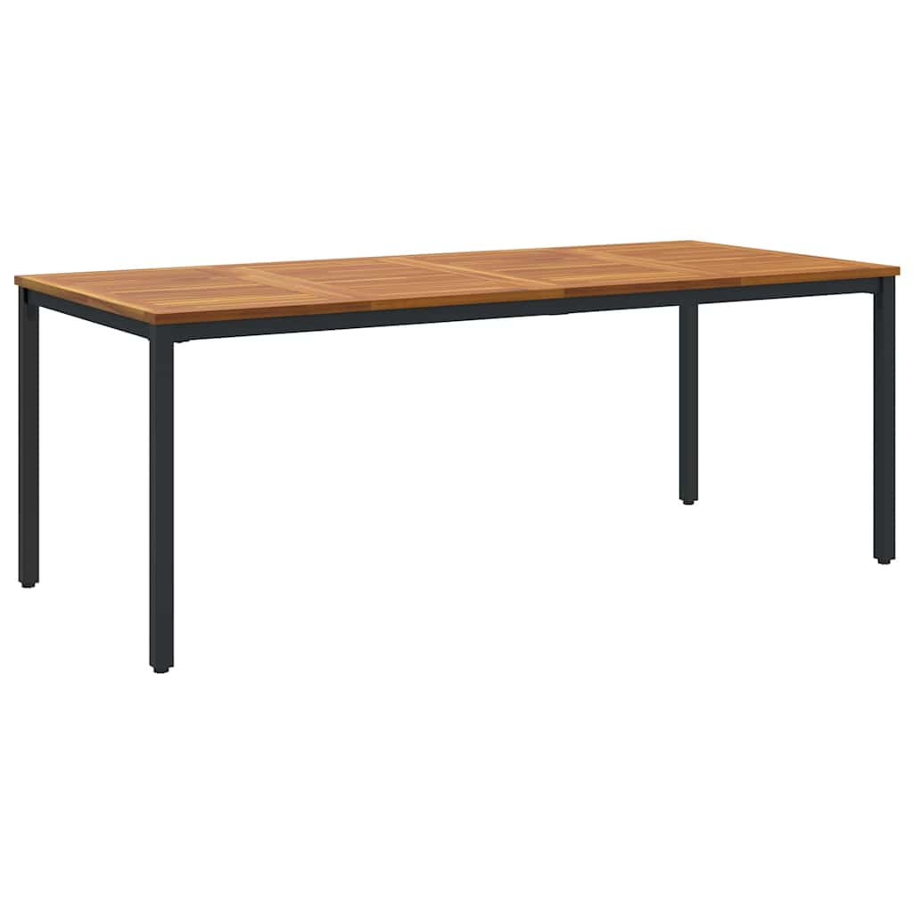 Outdoor Tables Natural and black 200 x 90 x 75 cm