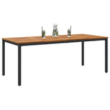 Outdoor Tables Natural and black 200 x 90 x 75 cm