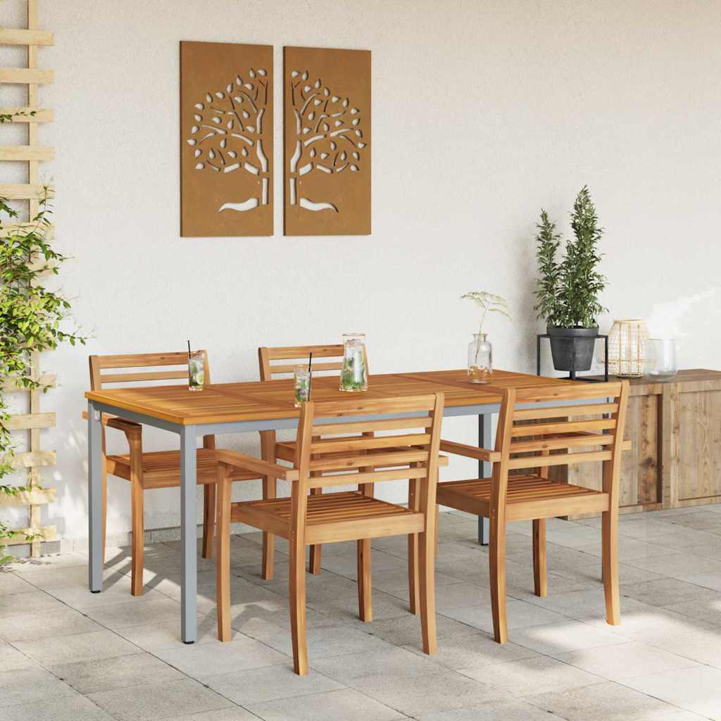 Outdoor Tables Natural and grey 180 x 90 x 75 cm