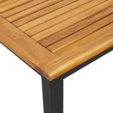 Sun lounger Reclining Black 200 x 55 x 35cm Solid Acacia wood