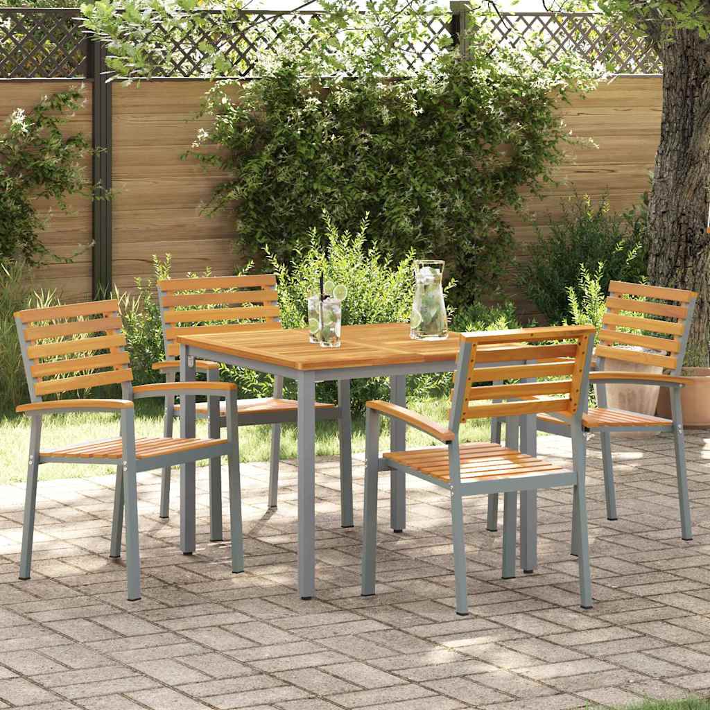 Garden Chair 4 pcs Brown 56 x 57 x 87cm Solid Acacia wood