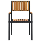 Garden Chair 2 pcs Brown 56 x 57 x 87cm Solid Acacia wood