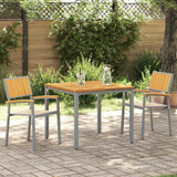 Garden Chair 2 pcs Brown 56 x 57 x 87cm Solid Acacia wood