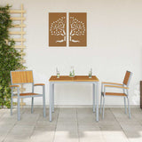Garden Chair 2 pcs Brown 56 x 57 x 87cm Solid Acacia wood