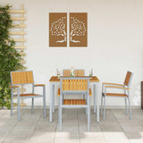 Garden Chair 4 pcs Brown 56 x 57 x 87cm Solid Acacia wood