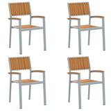 Garden Chair 4 pcs Brown 56 x 57 x 87cm Solid Acacia wood