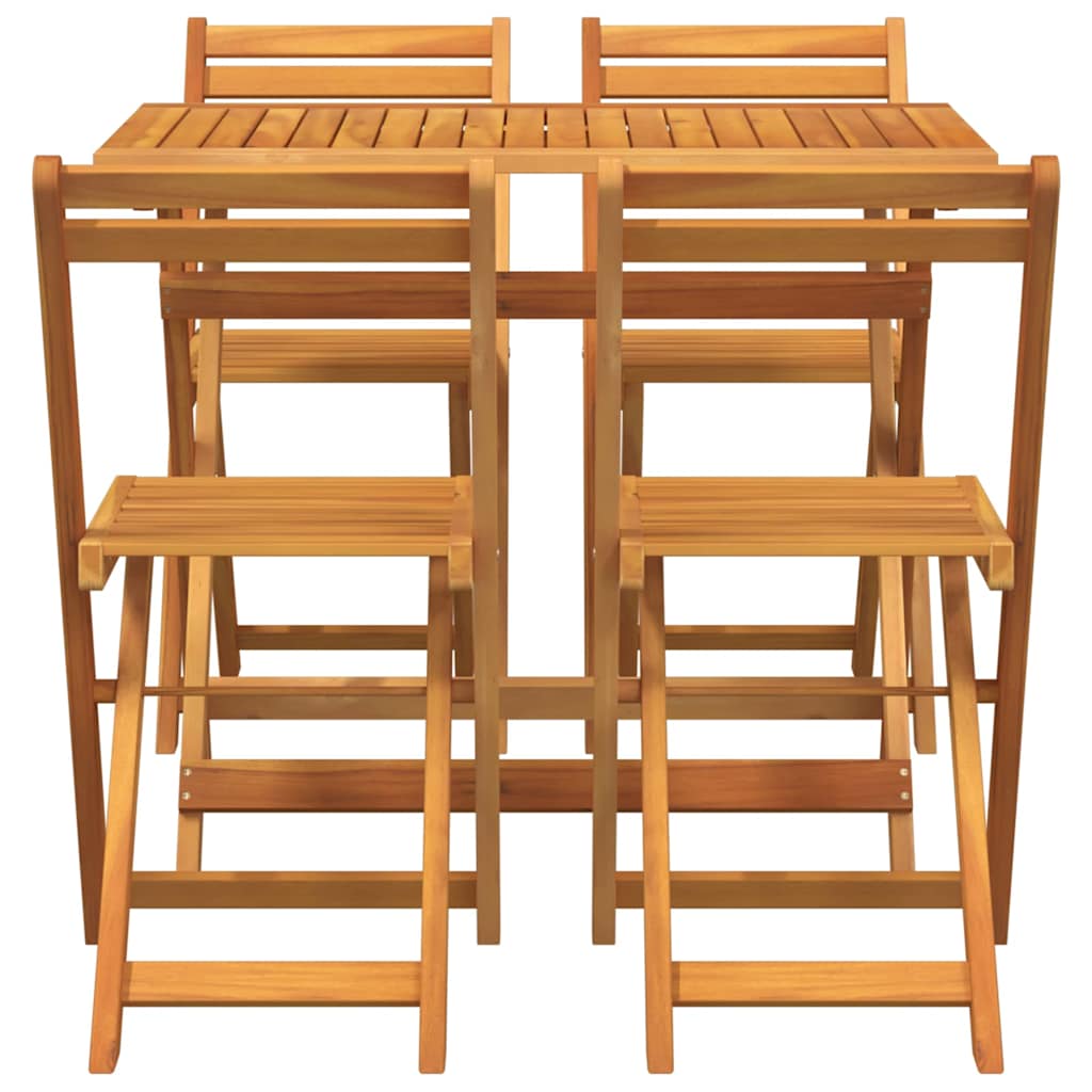 Bistro Set 5 pcs Brown Solid acacia wood