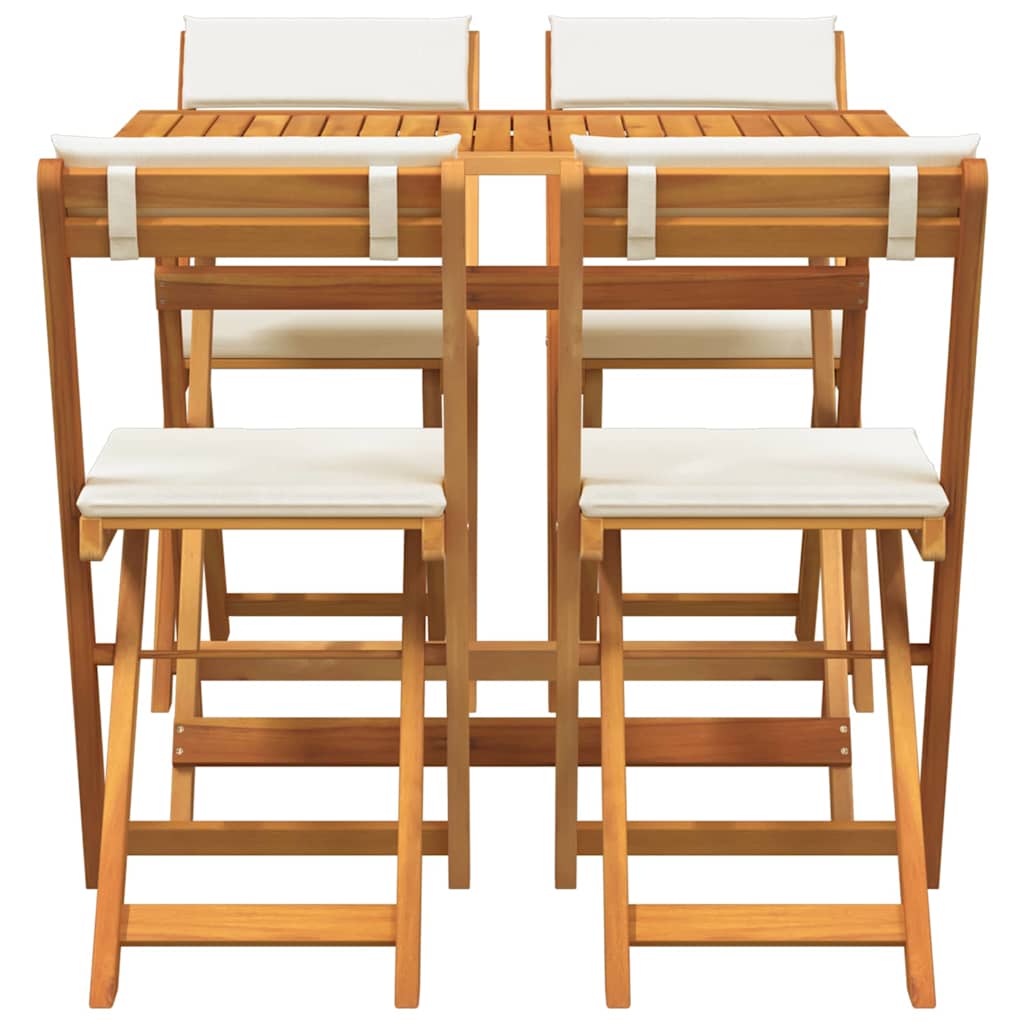 Bistro Set 5 pcs Brown Solid acacia wood