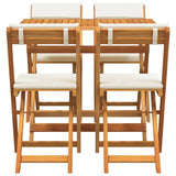 Bistro Set 5 pcs Brown Solid acacia wood
