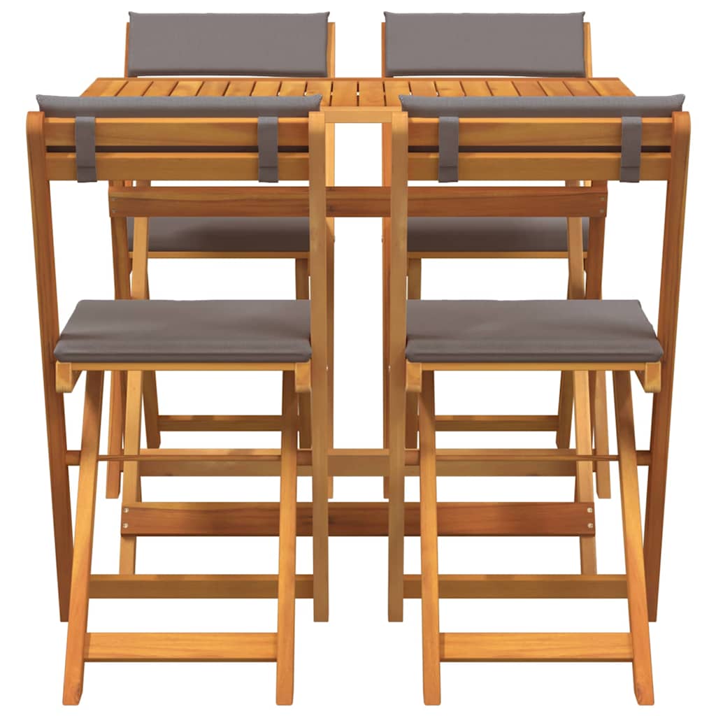 Bistro Set 5 pcs Brown Solid acacia wood