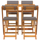 Bistro Set 5 pcs Brown Solid acacia wood