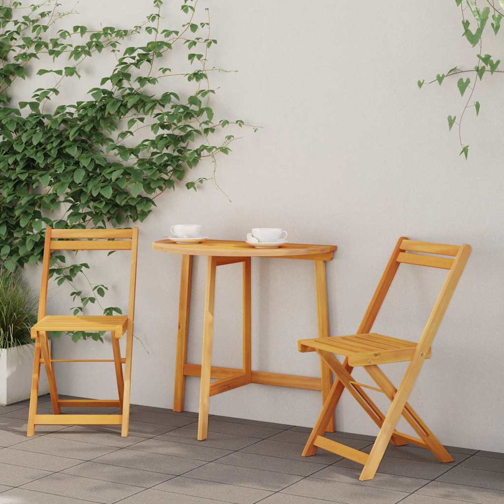 Bistro Set 3 pcs Brown Solid acacia wood
