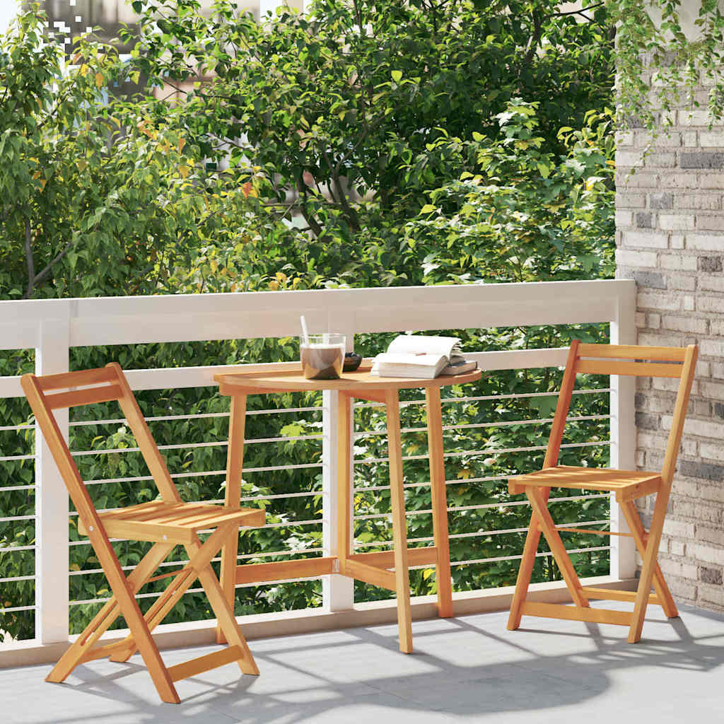 Bistro Set 3 pcs Brown Solid acacia wood