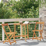 Bistro Set 3 pcs Brown Solid acacia wood