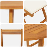 Bistro Set 3 pcs Brown Solid acacia wood