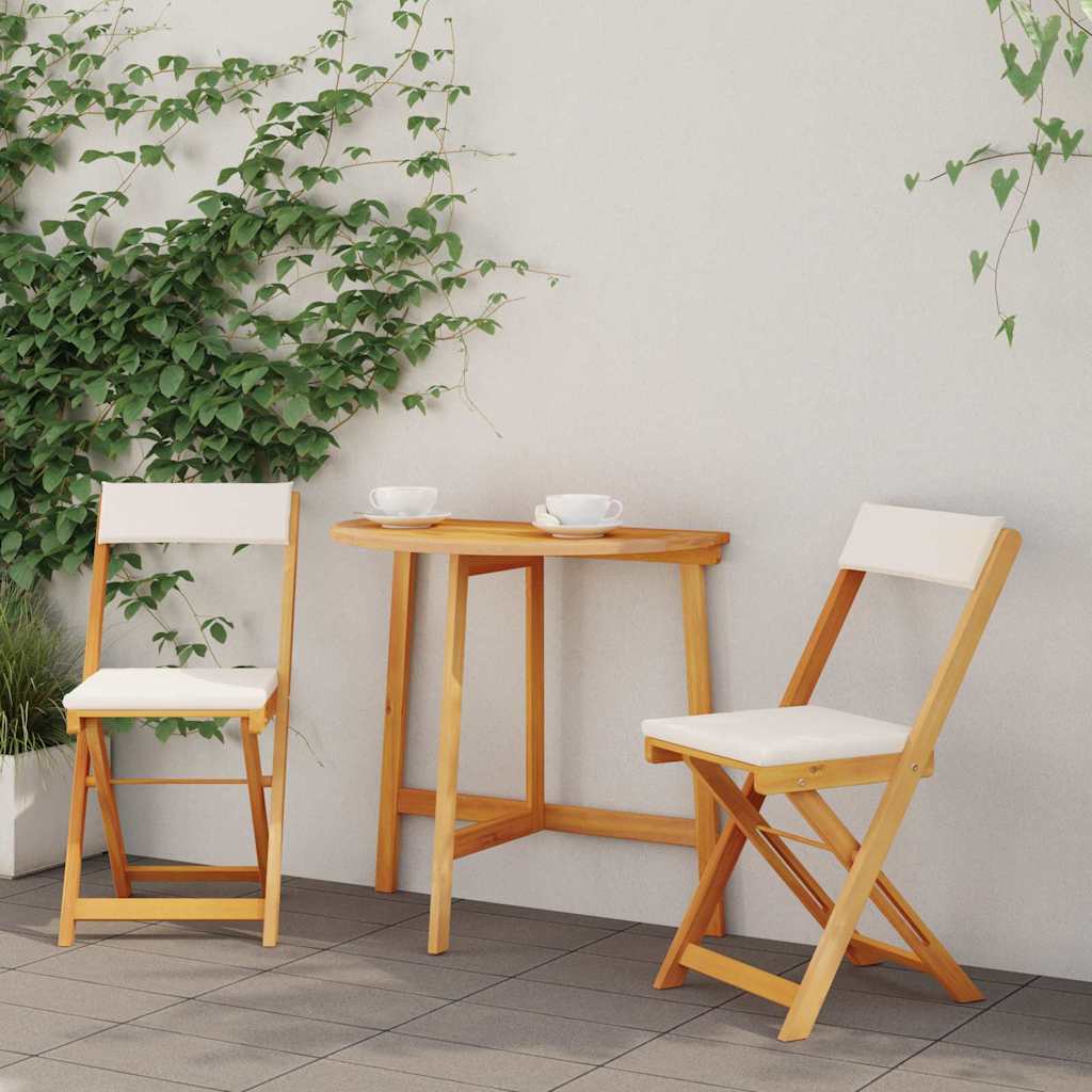 Bistro Set 3 pcs Brown Solid acacia wood
