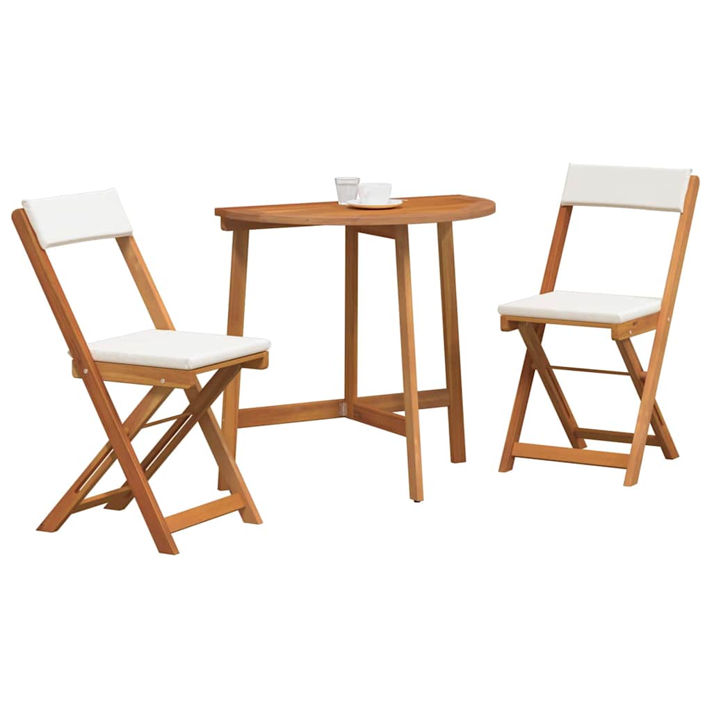 Bistro Set 3 pcs Brown Solid acacia wood