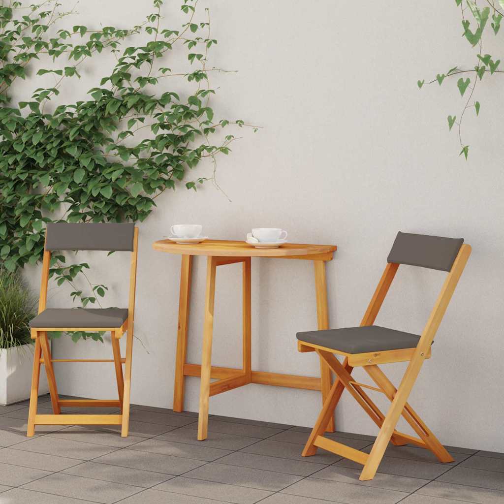 Bistro Set 3 pcs Brown Solid acacia wood