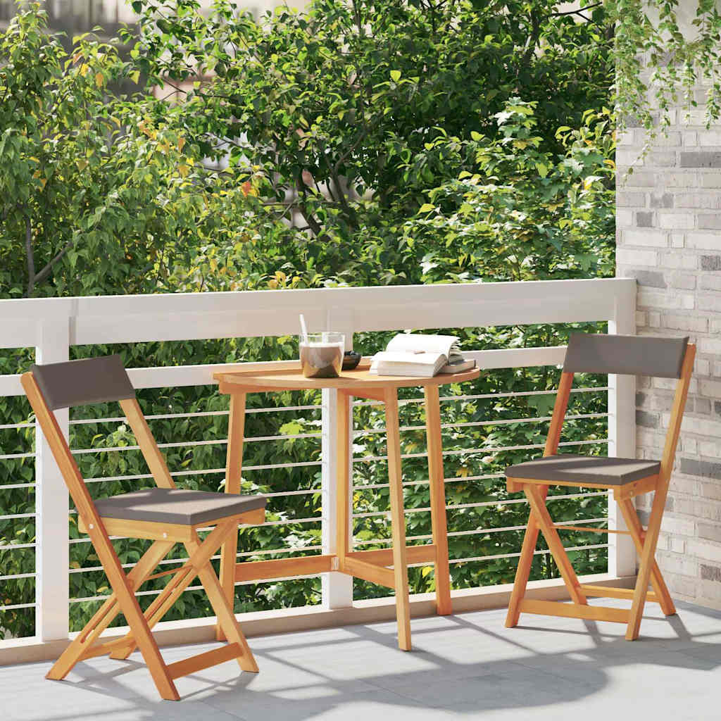 Bistro Set 3 pcs Brown Solid acacia wood