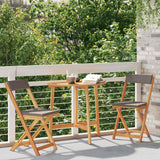 Bistro Set 3 pcs Brown Solid acacia wood