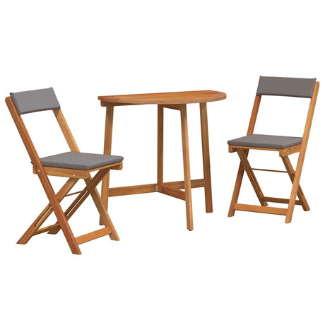 Bistro Set 3 pcs Brown Solid acacia wood
