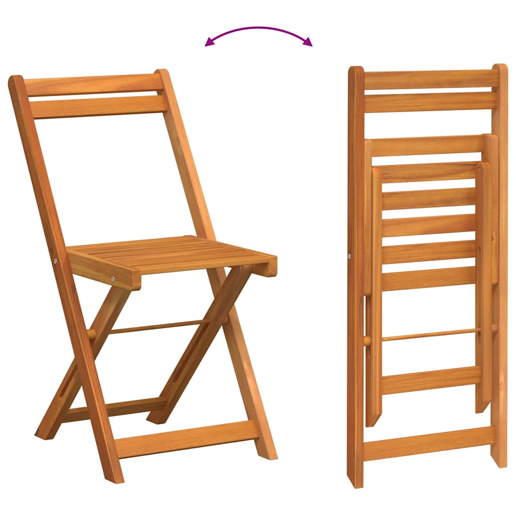 Bistro Set 3 pcs Brown Solid acacia wood