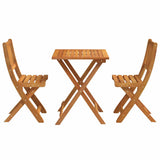 Bistro Set 3 pcs Brown Solid acacia wood