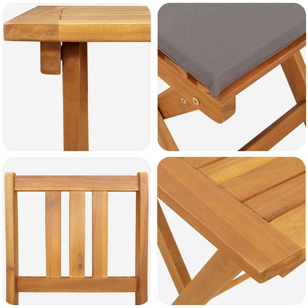 Bistro Set 3 pcs Brown Solid acacia wood