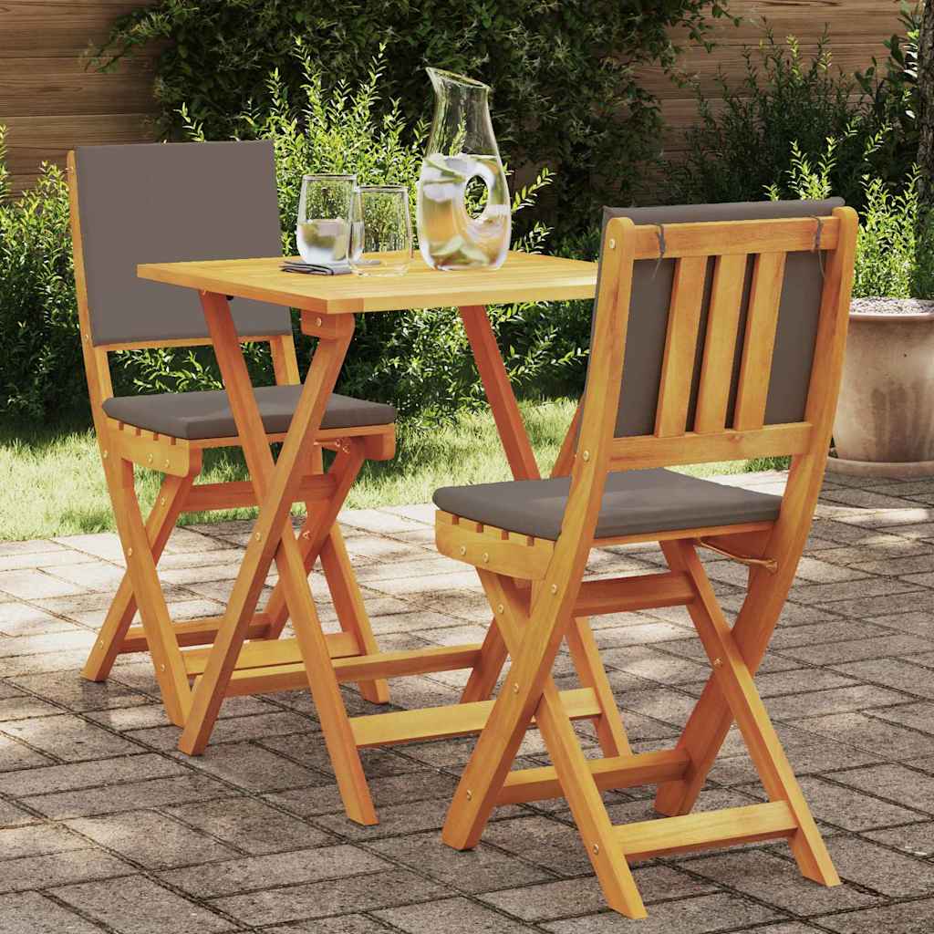 Bistro Set 3 pcs Brown Solid acacia wood