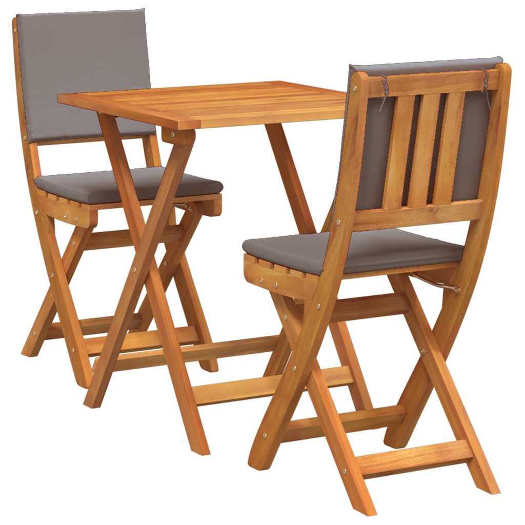Bistro Set 3 pcs Brown Solid acacia wood