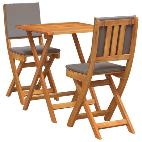 Bistro Set 3 pcs Brown Solid acacia wood