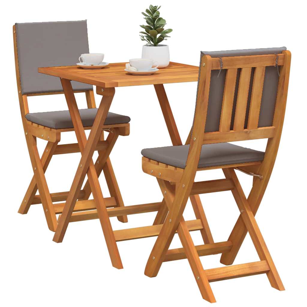Bistro Set 3 pcs Brown Solid acacia wood