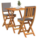 Bistro Set 3 pcs Brown Solid acacia wood