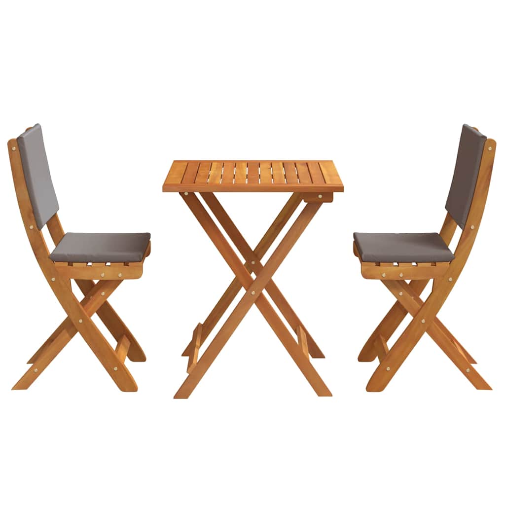 Bistro Set 3 pcs Brown Solid acacia wood