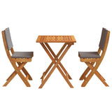 Bistro Set 3 pcs Brown Solid acacia wood