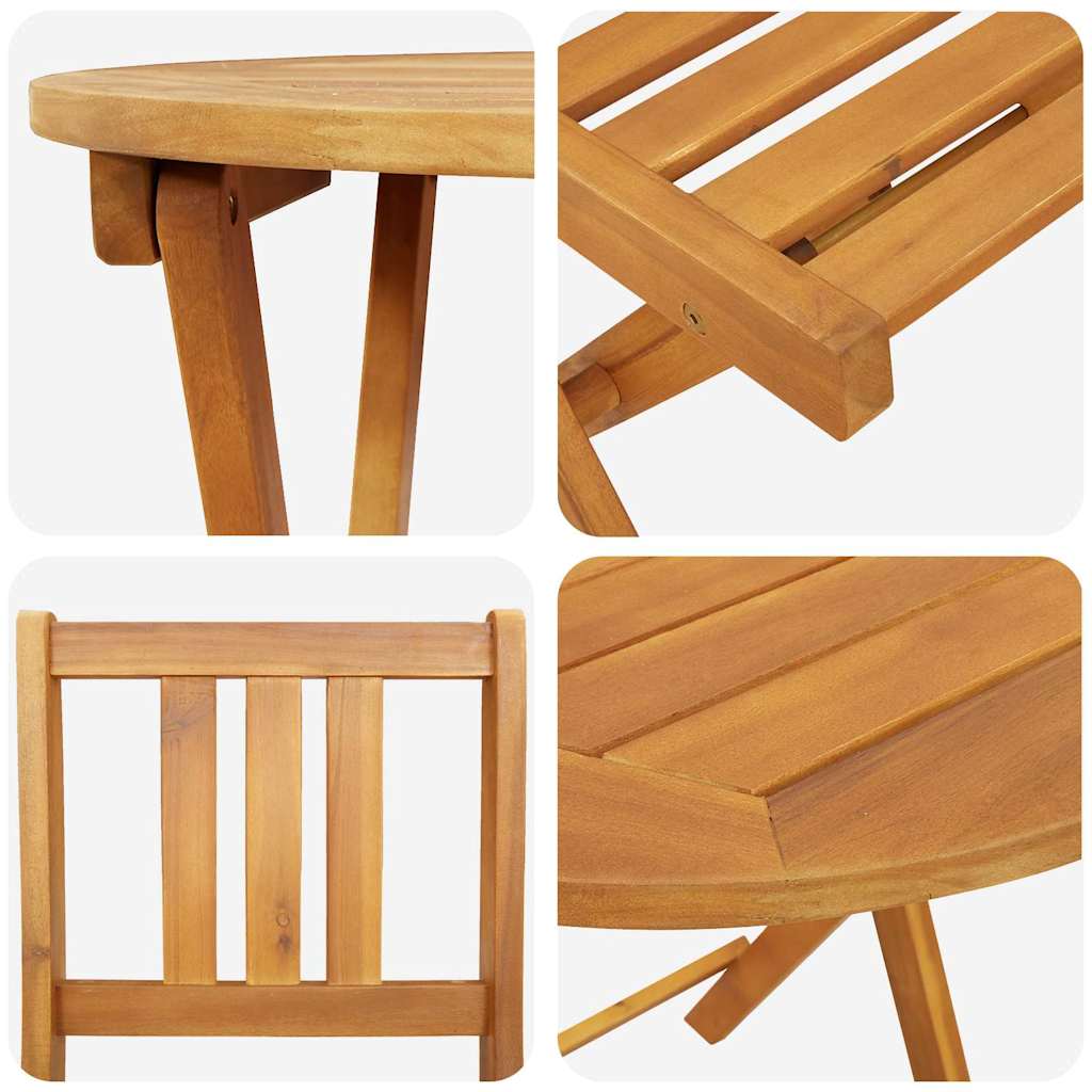 Bistro Set 3 pcs Brown Solid acacia wood