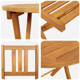 Bistro Set 3 pcs Brown Solid acacia wood