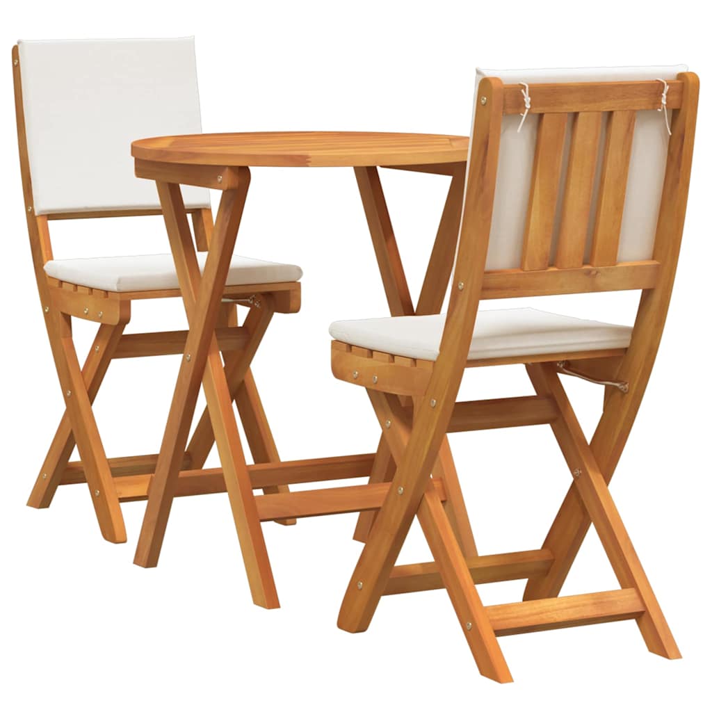 Bistro Set 3 pcs Brown Solid acacia wood