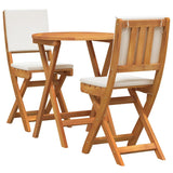 Bistro Set 3 pcs Brown Solid acacia wood