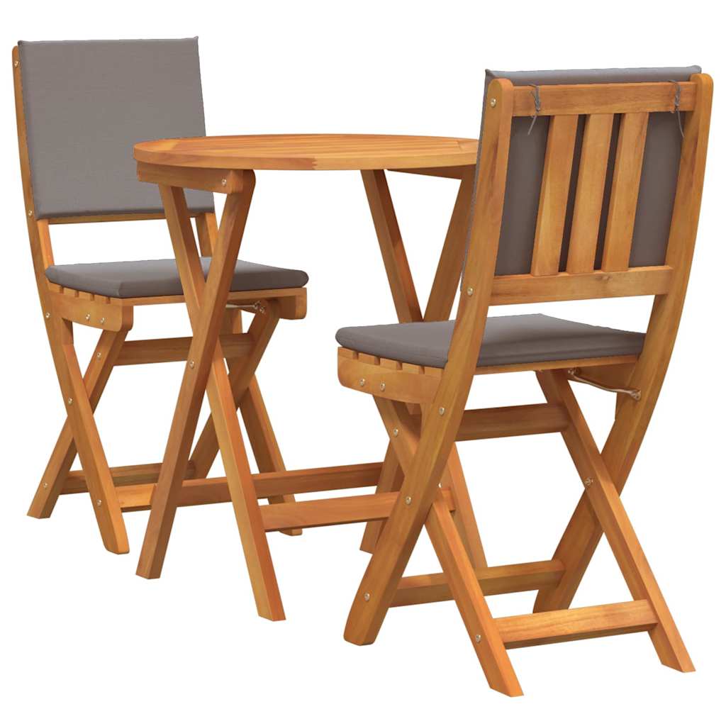Bistro Set 3 pcs Brown Solid acacia wood