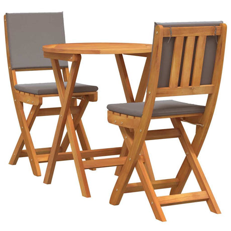 Bistro Set 3 pcs Brown Solid acacia wood