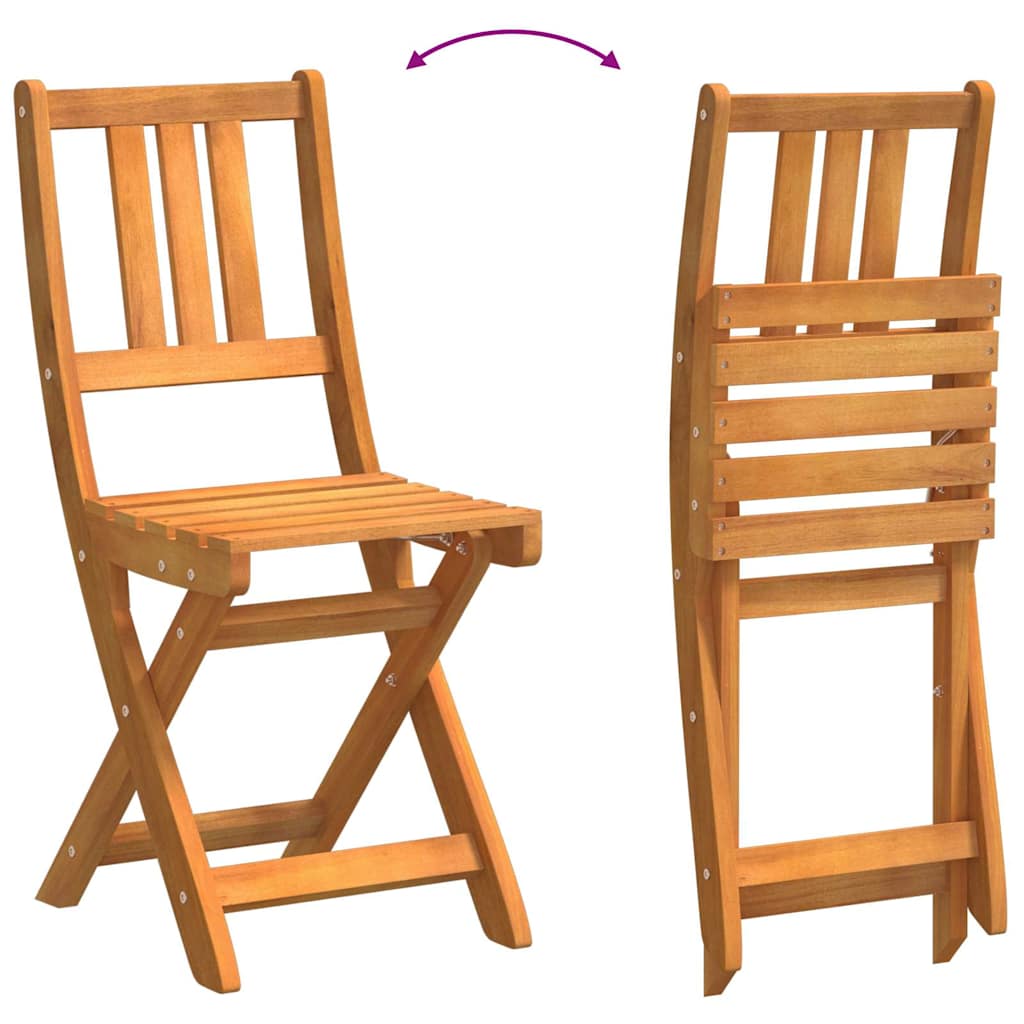 Bistro Set 3 pcs Brown Solid acacia wood