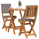 Bistro Set 3 pcs Brown Solid acacia wood